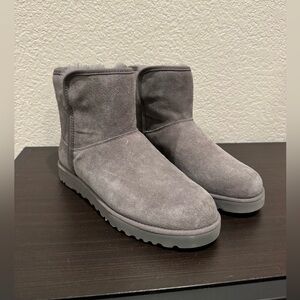 NEW UGG Cory II 1125792 Classic Sheepskin Slim Suede Grey Boots 6.5 US 6